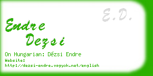endre dezsi business card